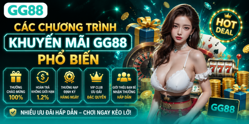 Các chương trình khuyến mãi GG88 phổ biến